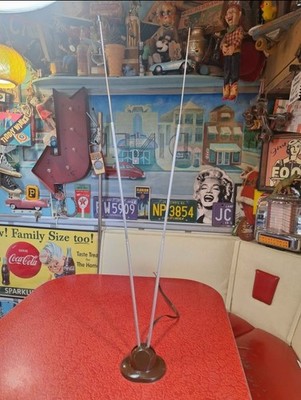 VTG 1950s Atomic Telescoping Rabbit Ears TV Antenna Mid-century