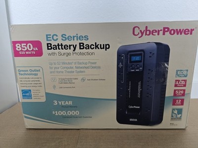 EC850LCD Ecologic UPS Battery Backup and Surge Protector, 850VA/510W, 12 Outl...