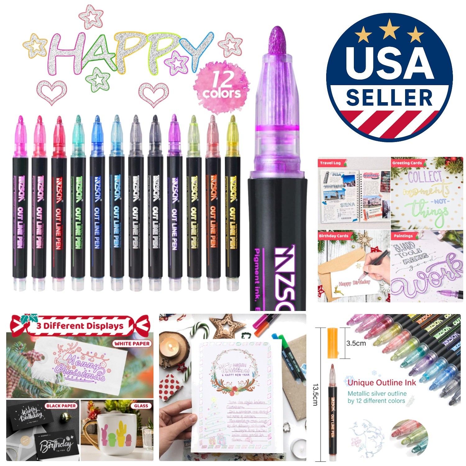 For Adults - 12 Metallic Colors For Stunning Creations