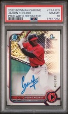 2022 Bowman Chrome CPA-JCO Jaison Chourio Refractor Auto /499 PSA 10 - Guardians