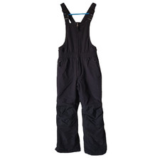 LANDS END Squall Snow Bib Kids Sz 8 Black Unisex Grow-A-Longs MSRP 50