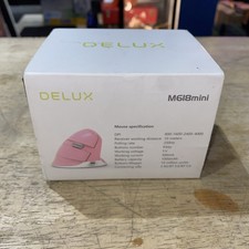 DELUX Rechargeable Bluetooth 4000DPI Ergonomic Vertical 2.4G Wireless Mouse PINK