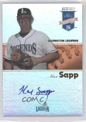 2008 TRISTAR PROjections Orange Reflectives 2/5 Max Sapp Maxwell #190 Auto 0f6
