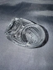 Clear Glass Bird Feeder for Indoor Bird Cage, Vintage, Embossed Designs