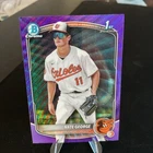 2025 Bowman Chrome Prospects Baseball Purple Wave Refractor Nate George #BCP-184 PSA 9