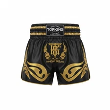 NWT Topking Muay Thai Boxing Shorts Black Gold Size Medium