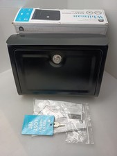 Whitman Black Wall-Mounted Locking Mailbox 14...