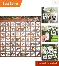 56 Pieces Animal Stencils for Painting, 3 Inch Reusable Cute Animal Stencils ...
