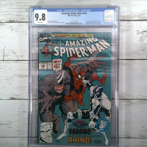 Amazing Spider-Man #344 CGC 9.8 White Pages 1st Cletus Kasady Marvel