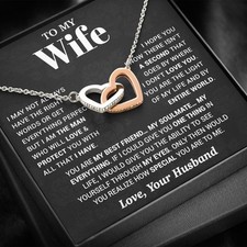 To My Wife Necklace, Christmas Gifts For Women, Anniversary Gift For Wife