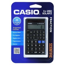 Casio fx-260 SOLAR II Scientific Calculator - All Solar Powered, Slim & Portable