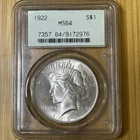 1922 Peace Silver Dollar PCGS MS64