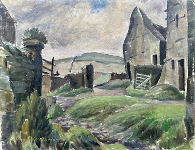 John Frederic Greenwood original signiertes Ölgemälde, Yoredale Farm, Yorks Dales