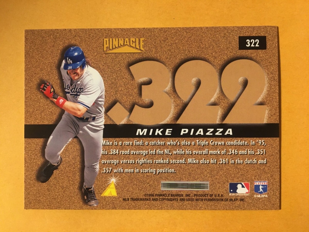 1996 Pinnacle .300 Series Dodgers HOF Mike Piazza Baseball Card