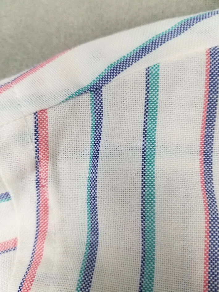 Camisa ajustada de colección Arrow Brigade para hombre 17 34/35 con botones manga larga a rayas años 80 Foto 3 de 4