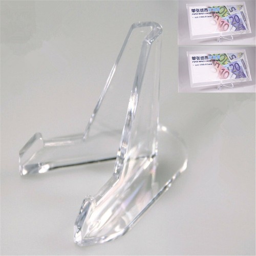 For Pocket Watche Lighter Knife 2 Small Display Stand Clear Acrylic Easel Holder - Picture 2 of 3
