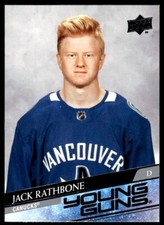 2020-21 Upper Deck Young Guns Jack Rathbone Rookie Vancouver Canucks #717 R55