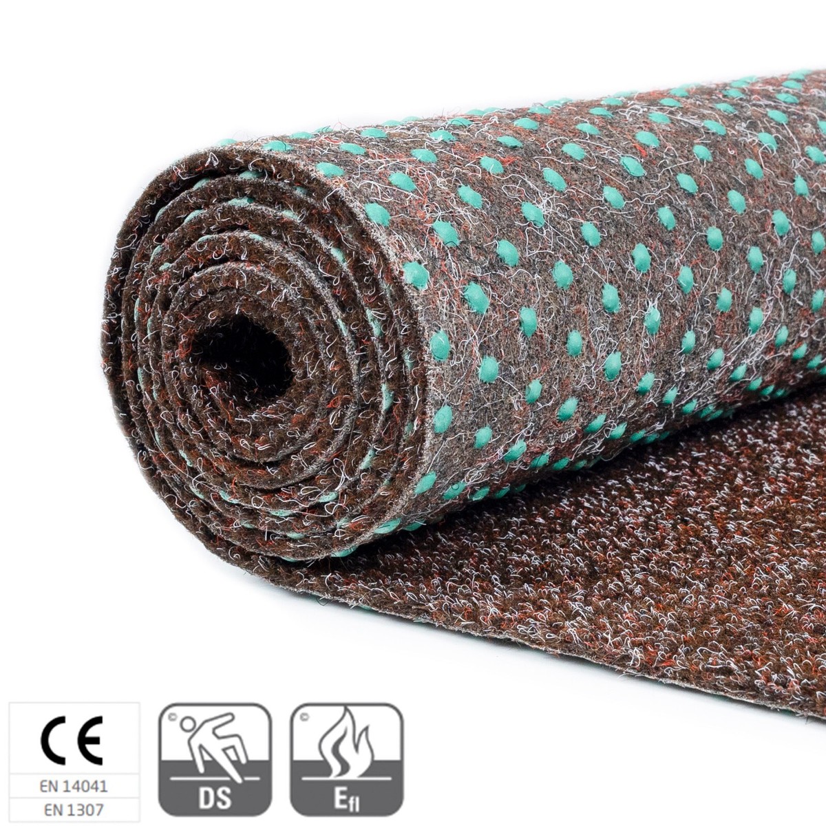 Produktbild von Comflor Rasenteppich Outdoor Für Balkon (Grau, 200x200) - Kunstrasen Meterware Als Balkonbelag Wasserfest & Wetterfest - Kunstrasenteppich Outdoor