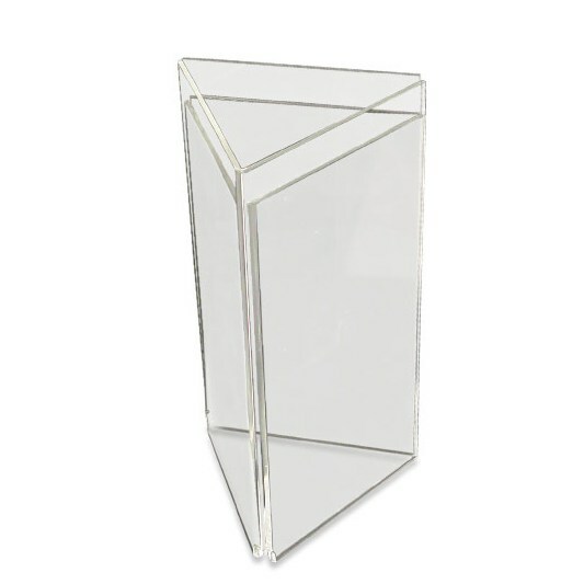 Menu Holder A6 Acrylic 3-Sided - Table Top Price List Display Stand, UK ...