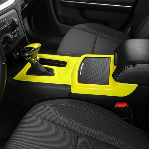 Red Gear Shift & Cup Holder Trim Cover Set For 2009-2014 Dodge Challenger Interior