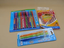 LOT OF BIC CRISTAL RED BALL POINT PENS /PAPER-MATE EXPRESSIONS +++