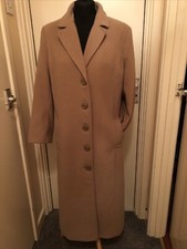 Ladies Long Edinburgh Woollen Mill Coat Size 10 Beige