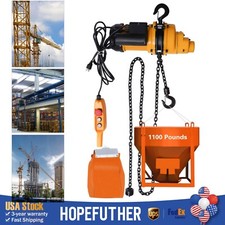 1/2Ton Electric Chain Hoist 1100Lb 13Ft Lifting Chain Wired Remote Control