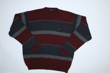 Mens IZOD Red Knit Sweater Large L EUC