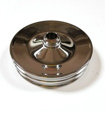 Chrome Power Steering Pump V Pulley Double 2 Groove Saginaw Gm Chevy Press On