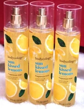 3 Bodycology Sun Kissed Lemons Fragrance Mist Spray Citrus Amber Lot