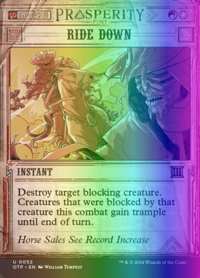 MTG Magic the Gathering Ride Down (52/87) Breaking News LP FOIL