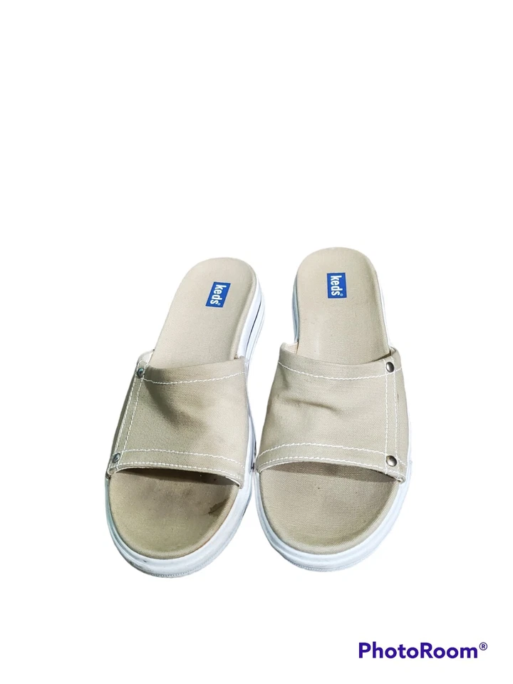 Keds Women's Beige/Tan Slide Open Toe Casual Sandal Size 7.5 - Image 2 of 4