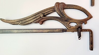 Set of 4 VERY RARE Falcon Eye Victorian Curtain Rods Theater