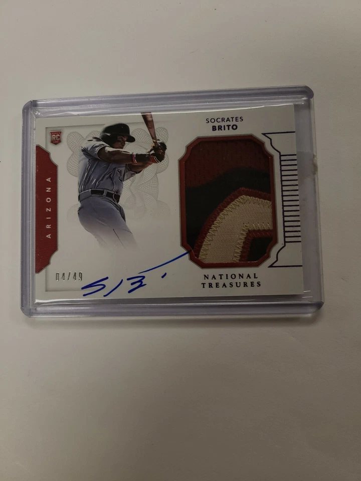 2016 PANONI NATIONAL TREASURES ROOKIE PATCH AUTO SOCRATES BRITO /49   - Image 2 of 2
