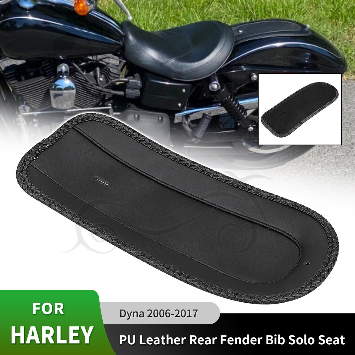 Motorcycle Black Rear Fender Bib Solo Seat For Harley Dyna FXDC FXDF FXDL  FXDWG