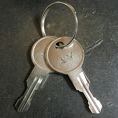 ILCO (2) Suzo Happ Arcade Video Game Coin Op Vending Keys Cut Key Code A00 - H95