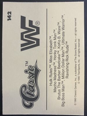 Big Boss Man 1990 Classic Wrestling Logo Card WWF #142 | eBay