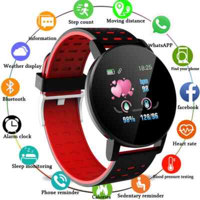 Smart Bluetooth Watch For Men And Women Blood Pressure Fitness Tracker