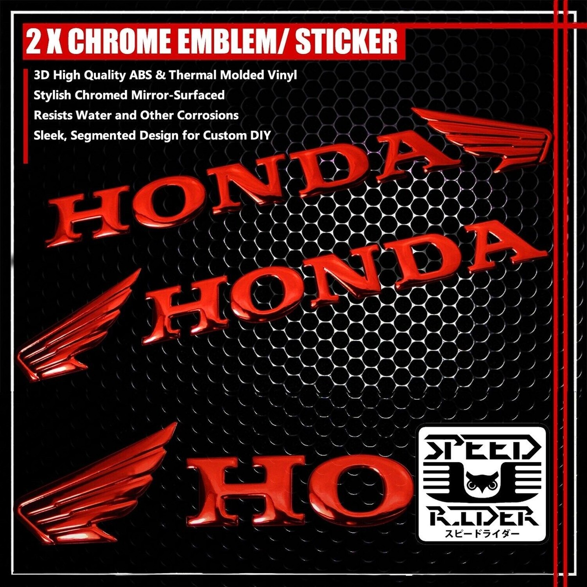 Motorcycle Body Logo ABS Stickers For H&onda Silver Wing GT 250 400 600