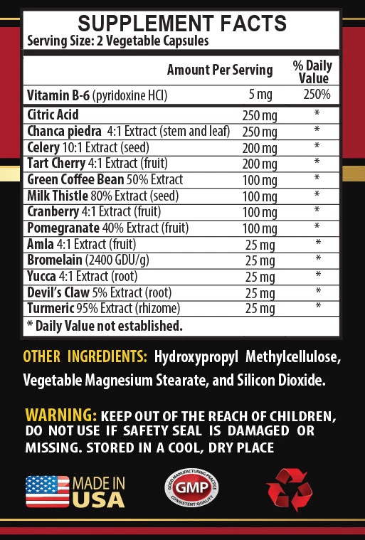 Apoyo al sistema inmunológico - FÓRMULA ÁCIDO ÚRICO - Extracto de té verde - 2 Botellas Foto 2 de 4