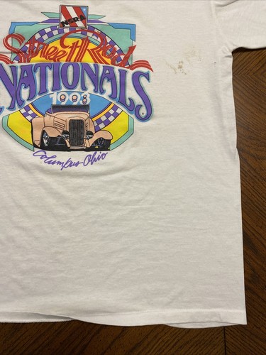 Men’s XL T Shirt Vintage 1998 NSRA Street Rod Nationals FLAWS - Picture 9 of 16
