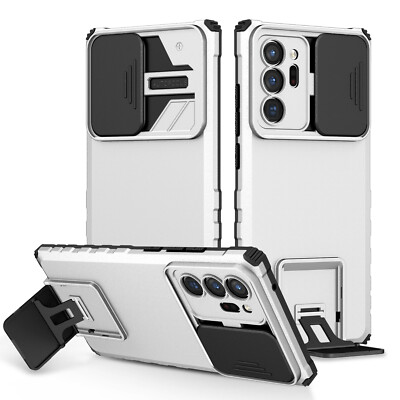 For Samsung Galaxy A14 A33 A53 A73 Sliding Camera Lens Protect Stand Phone Case