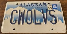 CWOLVS Vanity License Plate Alaska Seawolves Basketball Team