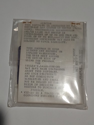 Commodore 64 Vic 20 Personal Computer Cassette Lotto Home Written Software - Picture 2 of 3