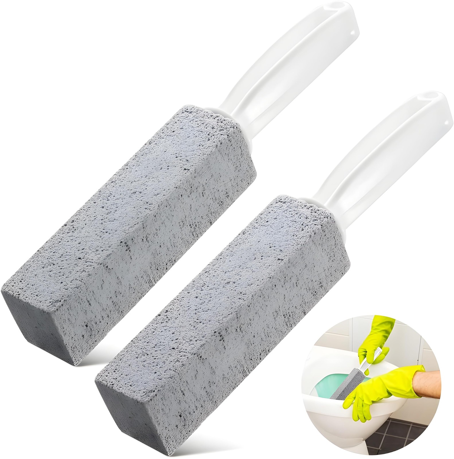Cleaning Stone with Handle Toilet Bowl Cleaner Hard Water Ring Remover 2