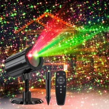 Christmas Projector Lights Outdoor, Linbii Red & Green Pattern Projector with...