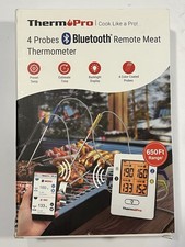 Therm Pro Bluetooth 4 Probe 650 Ft. Range Remote Meet Thermometer TP-25