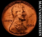 1954 Lincoln Wheat Cent - Red Ch Gem Brilliant Unc  Semi-key  No Reserve  #K1865