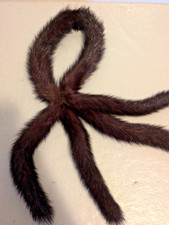 Vintage Real Mink Fur Collar Snap Close 4 Dangles Choker Gorpcore Whimsygoth