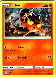 Litten SM08 Sun & Moon Black Star Promo Holo